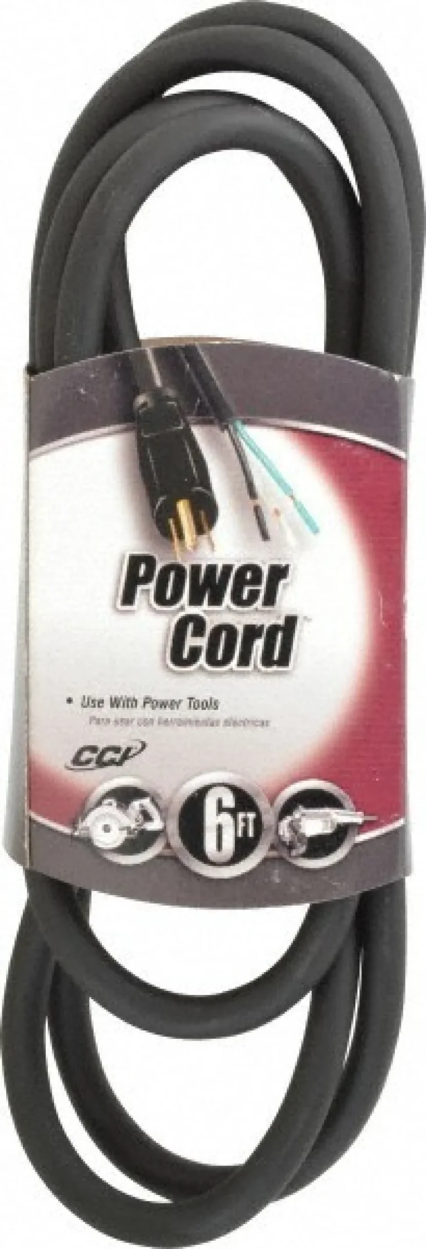 6', 14/3 Gauge/Conductors, Black Outdoor Replacement Cord
