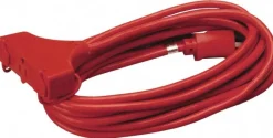 25', 14/3 Gauge/Conductors, Red Indoor & Outdoor Extension Cord