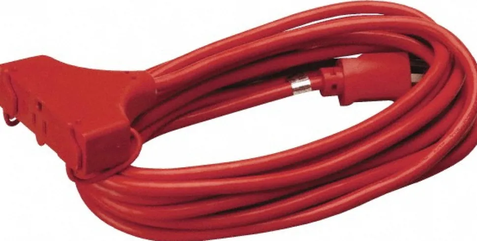 25', 14/3 Gauge/Conductors, Red Indoor & Outdoor Extension Cord