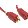 25', 14/3 Gauge/Conductors, Red Indoor & Outdoor Extension Cord