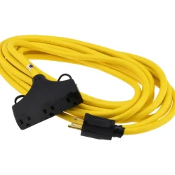 25', 12/3 Gauge/Conductors, Yellow Outdoor Extension Cord
