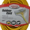 100', 12/3 Gauge/Conductors, Yellow Indoor & Outdoor Extension Cord