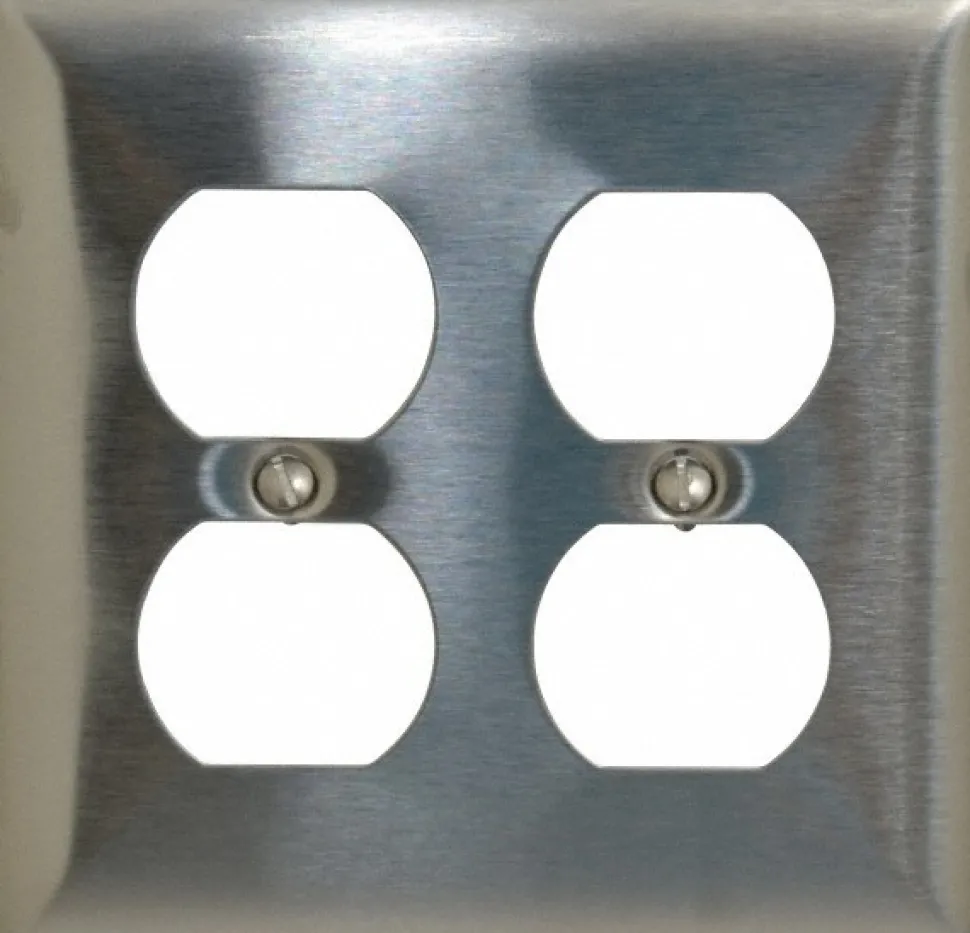 2 Gang, 4-1/2 Inch Long x 4.6 Inch Wide, Standard Outlet Wall Plate