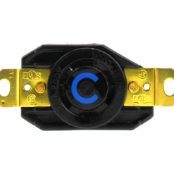 250 VAC, 30 Amp, L6-30R NEMA, Self Grounding Receptacle