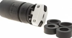250 VDC, 600 VAC, 20, 30 Amp, NonNEMA Configuration, Industrial Grade, Self Grounding Receptacle