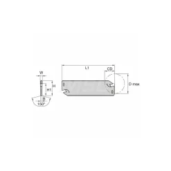 A2BNSN Double End Neutral Indexable Cutoff Blade