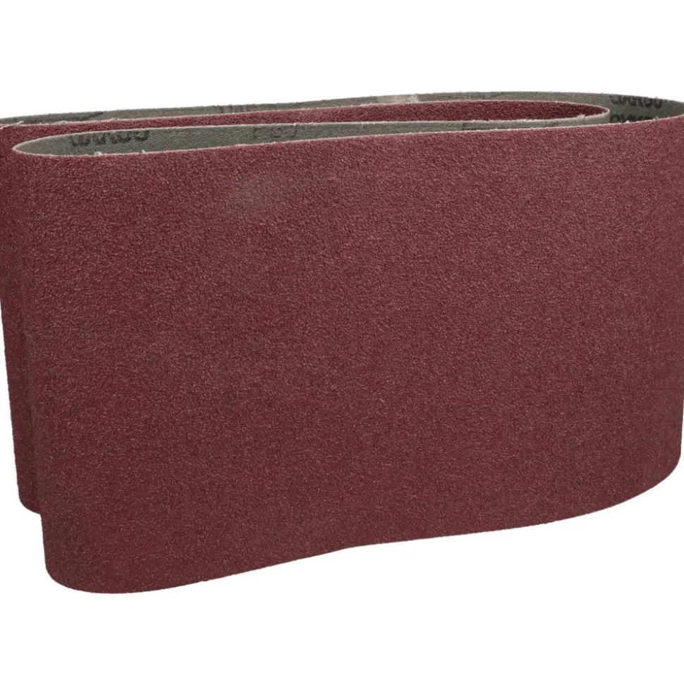 Abrasive Belt: 6" Wide, 48" OAL, 80 Grit, Aluminum Oxide