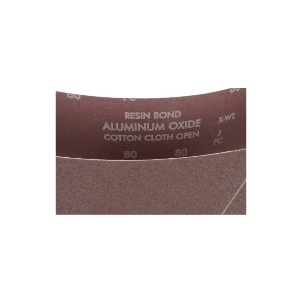 Abrasive Belt: 6" Wide, 48" OAL, 80 Grit, Aluminum Oxide