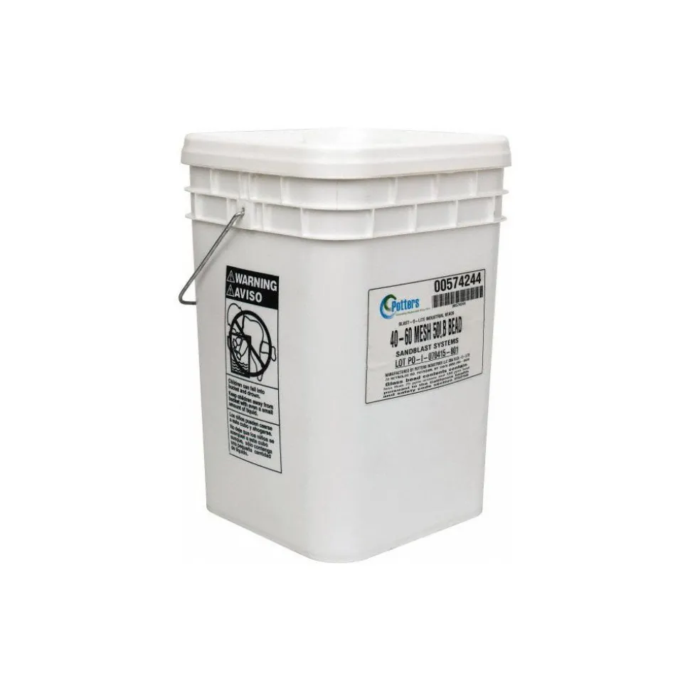 Abrasive Blasting Media: Coarse Grade, Smooth, Glass Bead