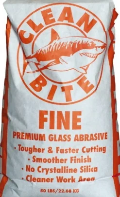 Abrasive Blasting Media: Fine Grade, Angular, Crushed Glass