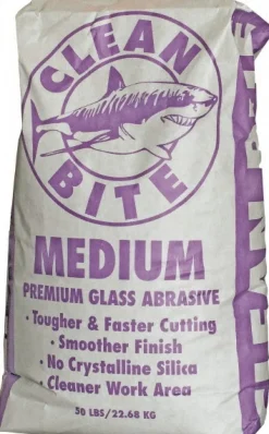 Abrasive Blasting Media: Medium Grade, Angular, Crushed Glass