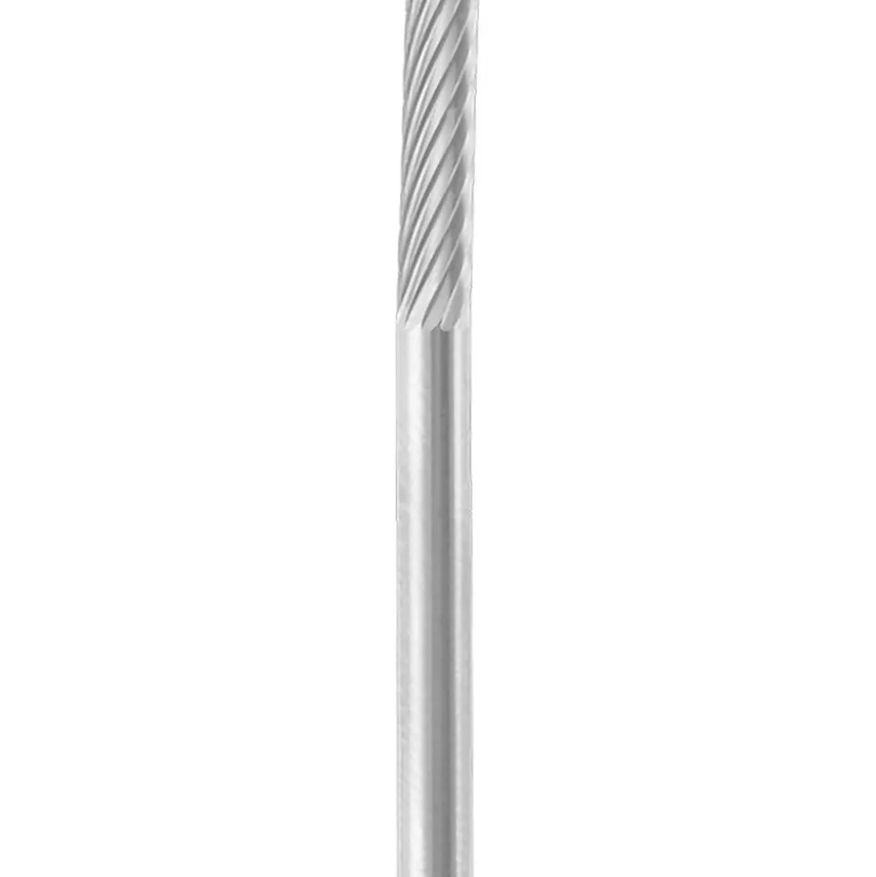 Abrasive Burr: 1/8" Cut Dia, Cylinder, Double Cut