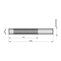 Abrasive Burr: PDM-02DC, 1/8" Cut Dia, Cylinder With Pilot End, Double Cut
