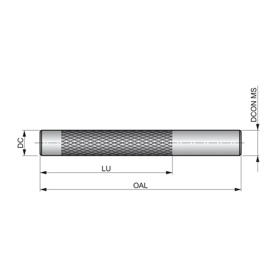 Abrasive Burr: PDM-02DC, 1/8" Cut Dia, Cylinder With Pilot End, Double Cut