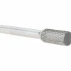 Abrasive Burr: SA-3DC-CCS2A, 3/8" Cut Dia, Cylinder With Flat End, Double Cut