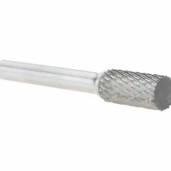 Abrasive Burr: SA-3DC-CCS2A, 3/8" Cut Dia, Cylinder With Flat End, Double Cut