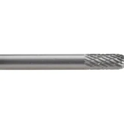 Abrasive Burr: SC-1DC-CCS2A, 1/4" Cut Dia, Cylinder With Radius End, Double Cut