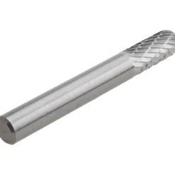 Abrasive Burr: SC-1DC-CCS2A, 1/4" Cut Dia, Cylinder With Radius End, Double Cut