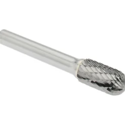 Abrasive Burr: SC-3DC-CCS2A, 3/8" Cut Dia, Cylinder With Radius End, Double Cut
