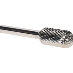 Abrasive Burr: SC-5DC-CCS2A, 1/2" Cut Dia, Cylinder With Radius End, Double Cut