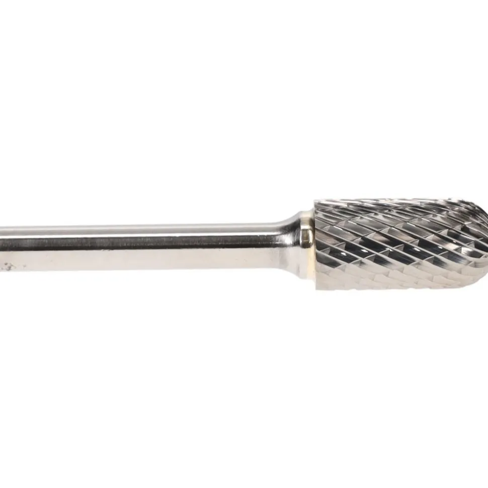 Abrasive Burr: SC-5DC-CCS2A, 1/2" Cut Dia, Cylinder With Radius End, Double Cut