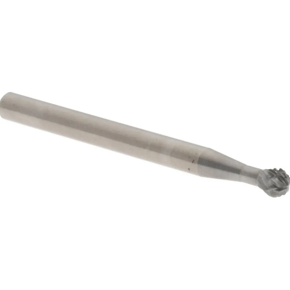 Abrasive Burr: SD-42, 1/8" Cut Dia, Ball, Double Cut