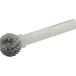 Abrasive Burr: SD-5, 1/2" Cut Dia, Ball, Double Cut