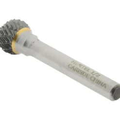 Abrasive Burr: SD-5, 1/2" Cut Dia, Ball, Double Cut