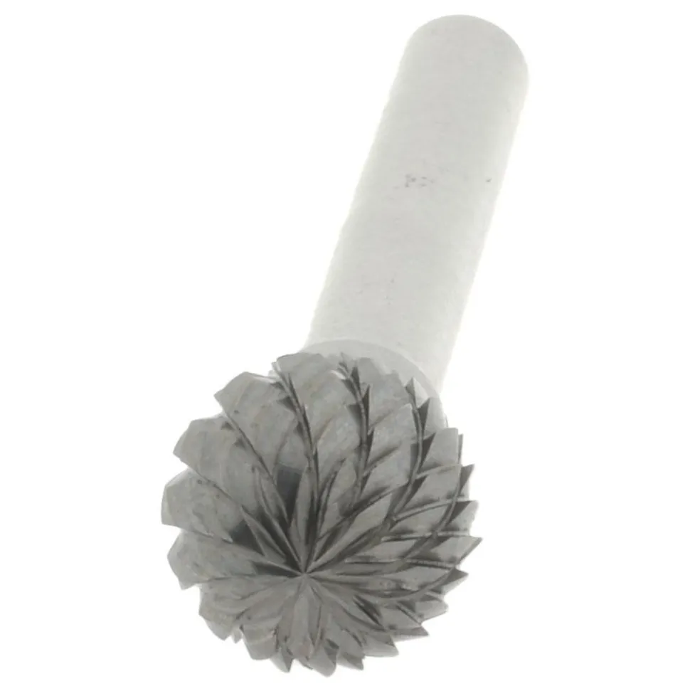 Abrasive Burr: SD-5, 1/2" Cut Dia, Ball, Double Cut