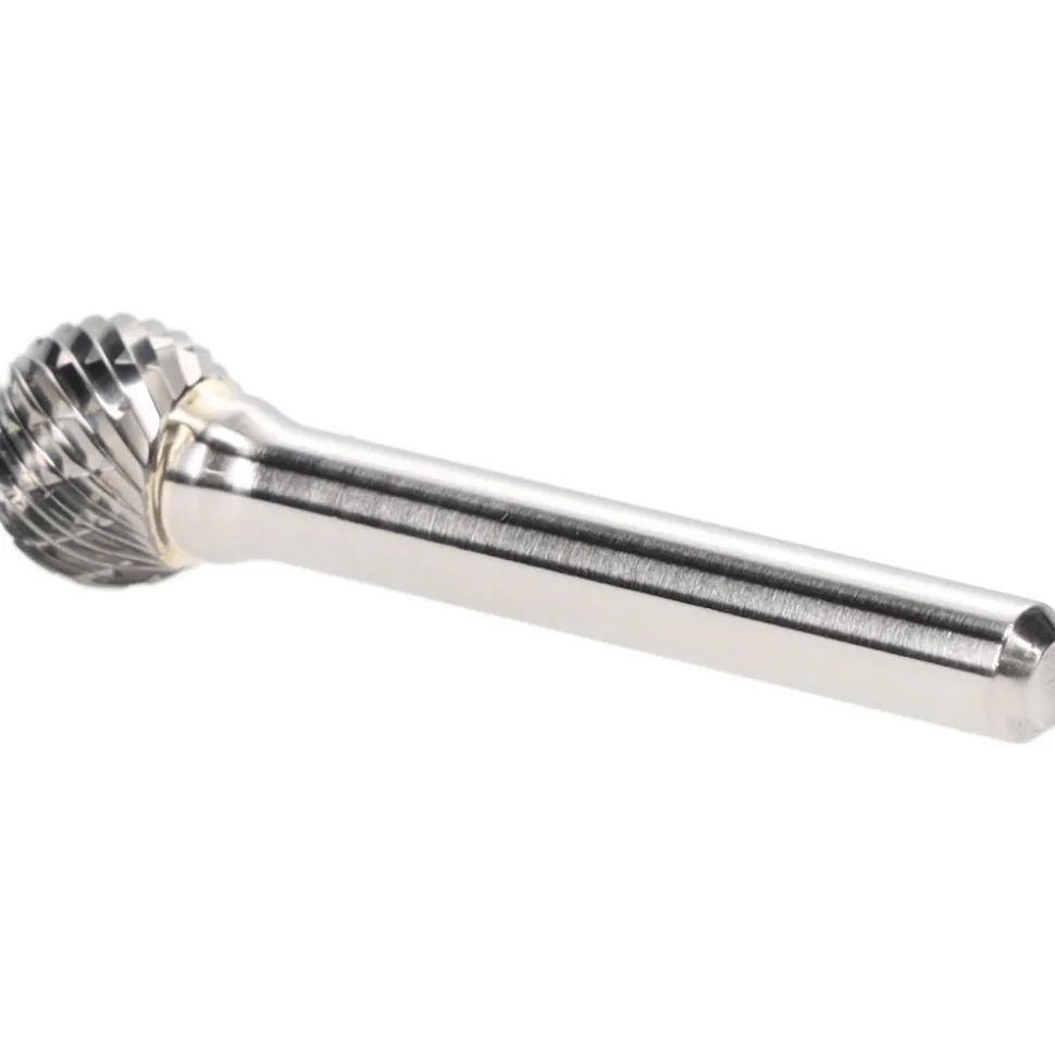 Abrasive Burr: SD-5DC-CCS2A, 1/2" Cut Dia, Ball, Double Cut