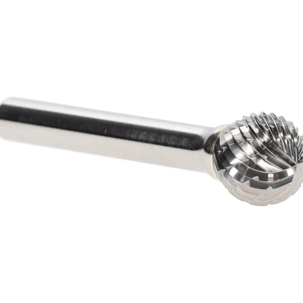 Abrasive Burr: SD-5DC-CCS2A, 1/2" Cut Dia, Ball, Double Cut