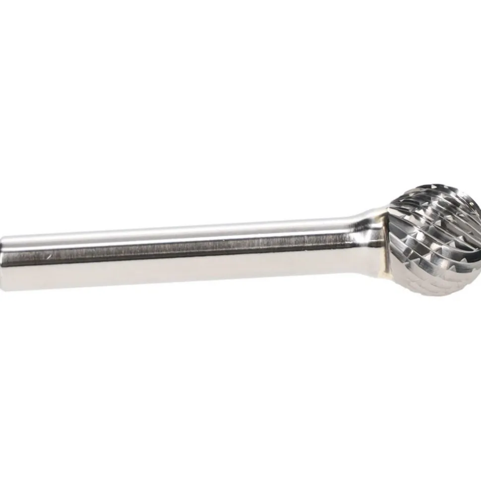Abrasive Burr: SD-5DC-CCS2A, 1/2" Cut Dia, Ball, Double Cut