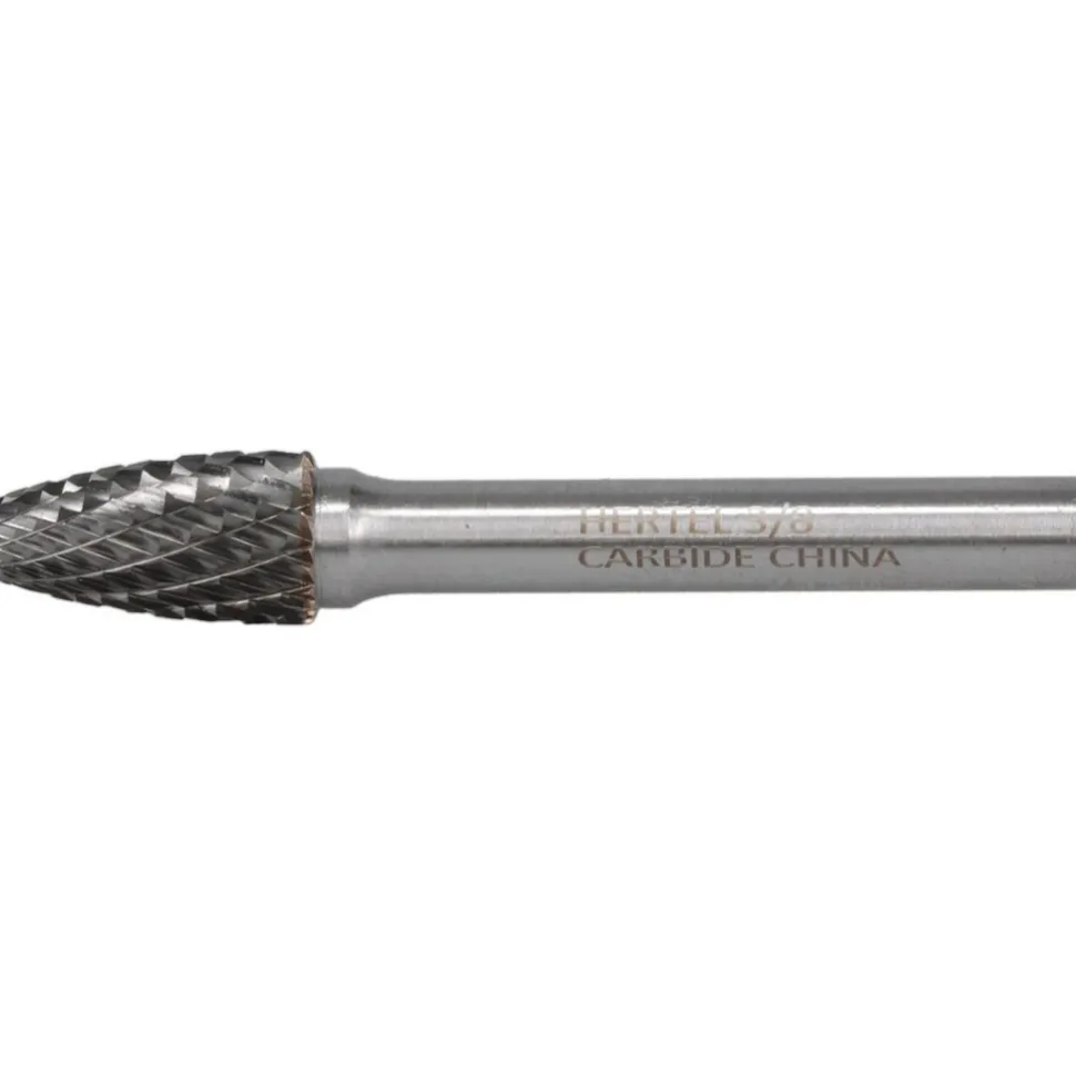Abrasive Burr: SF-3, 3/8" Cut Dia, Tree With Radius End, Double Cut