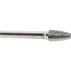 Abrasive Burr: SF-3DC-CCS2A, 3/8" Cut Dia, Tree With Radius End, Double Cut