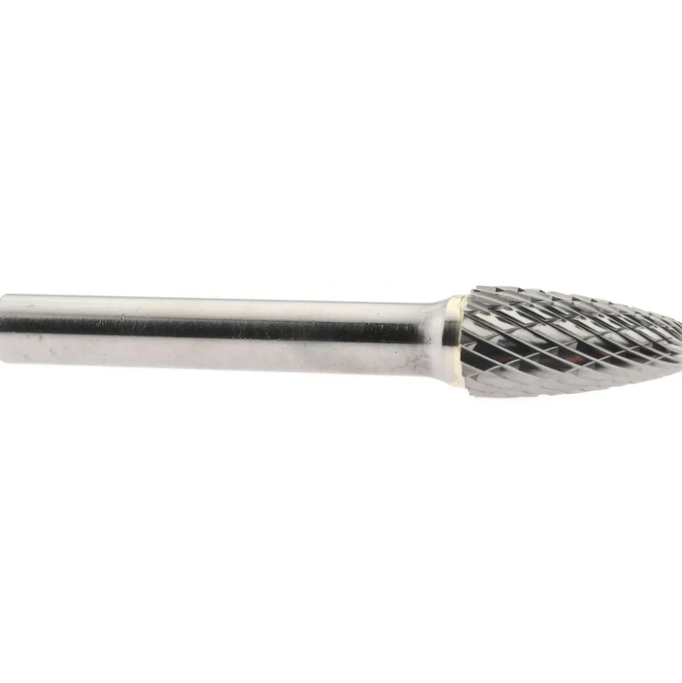 Abrasive Burr: SF-3DC-CCS2A, 3/8" Cut Dia, Tree With Radius End, Double Cut
