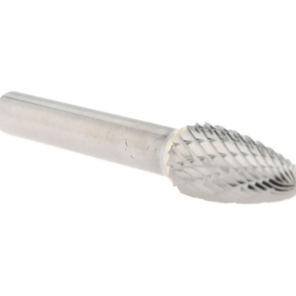 Abrasive Burr: SF-3DC-CCS2A, 3/8" Cut Dia, Tree With Radius End, Double Cut
