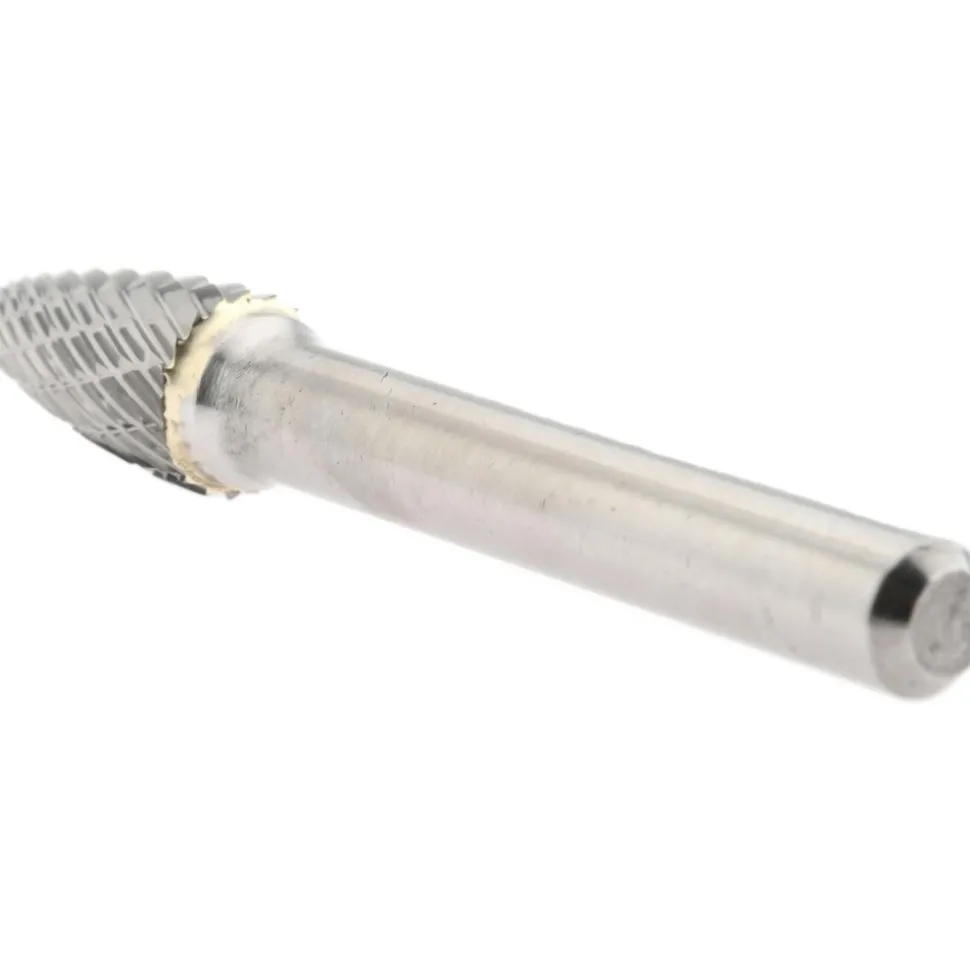 Abrasive Burr: SF-3DC-CCS2A, 3/8" Cut Dia, Tree With Radius End, Double Cut