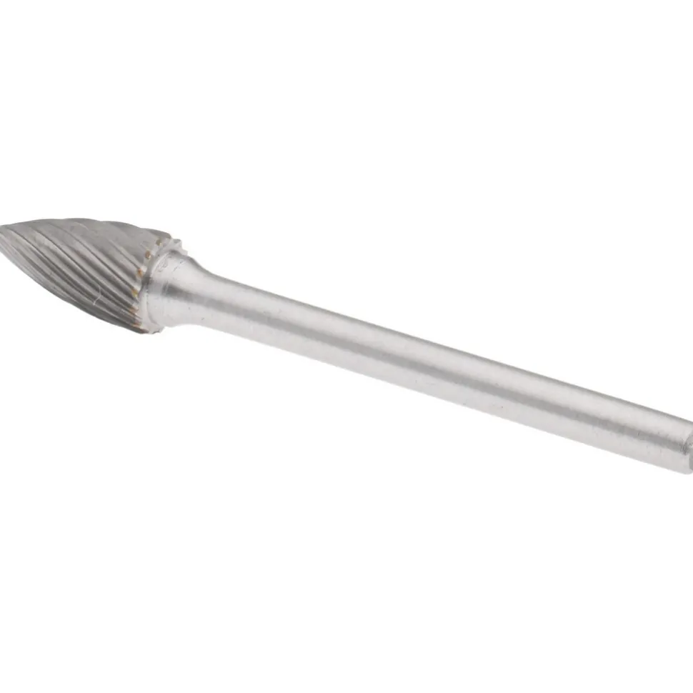 Abrasive Burr: SG-51, 1/4" Cut Dia, Tree With Pointed End, Single Cut