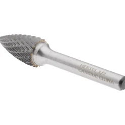 Abrasive Burr: SG-5, 1/2" Cut Dia, Tree With Pointed End, Double Cut