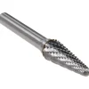 Abrasive Burr: SL-3, 3/8" Cut Dia, Taper With Radius End, Double Cut
