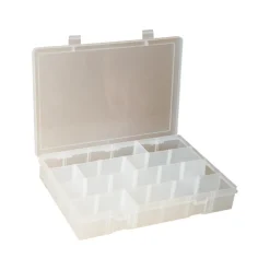 Adjustable Compartment Clear Small Parts Compartment Box