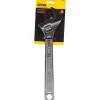 Adjustable Wrench: 12" OAL, 1-1/2" Jaw Capacity
