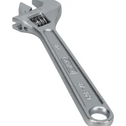 Adjustable Wrench: 8" OAL, 1" Jaw Capacity