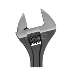 Adjustable Wrench: 12" OAL, 1-1/2" Jaw Capacity
