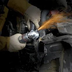 Air Angle Grinder: 0.88 hp, 12000 RPM, 1/4" Collet, Rear Exhaust