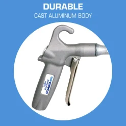 Air Blow Gun: Maximum Power Venturi Nozzle, Pistol Grip