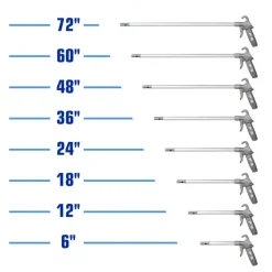 Air Blow Gun: Safety Extension Tube, Pistol Grip