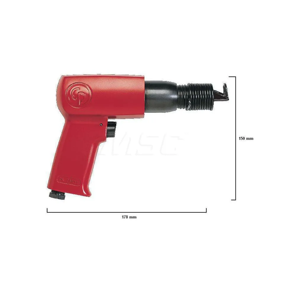 Air Chipping Hammer: 3,000 BPM, 2.6" Stroke Length