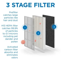 Air Cleaner Accessories: Type: Replacement HEPA Filter