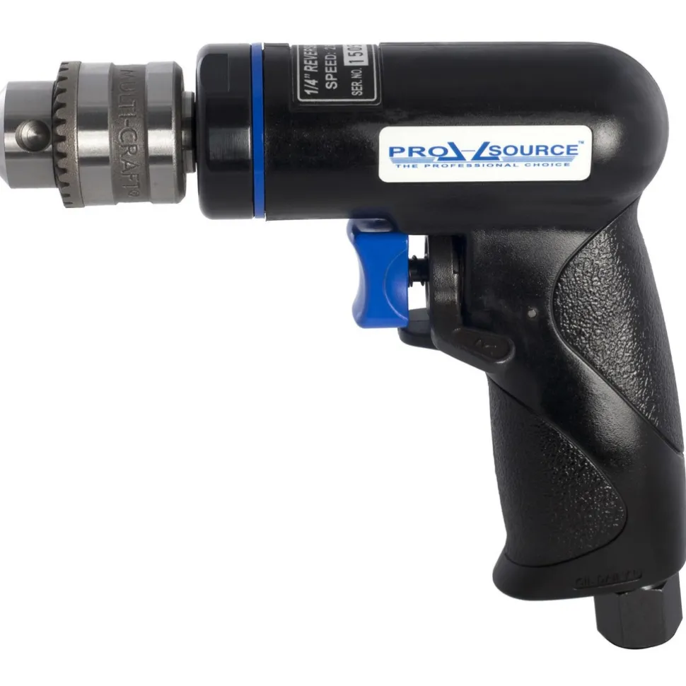 Air Drill: 1/4" Keyed Chuck, Reversible
